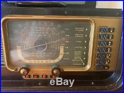 Vintage Zenith Trans-Oceanic Wavemagnet tube radio sw multi-band portable H500