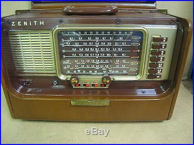 Vintage Zenith Trans-Oceanic Y600 Antique Tube Radio Working