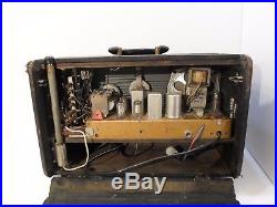 Vintage Zenith Trans-oceanic H500 Wave Magnet Shortwave Tube Radio As-is