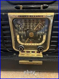 Vintage Zenith Trans-oceanic Standard Broadcast Radio G500 Tube Untested