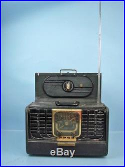 Vintage Zenith Transoceanic Tube Radio Receiver G-500 Am/sw Black Dial Art Deco
