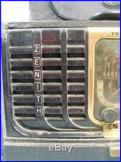 Vintage Zenith Transoceanic Tube Radio Receiver G-500 Am/sw Black Dial Art Deco