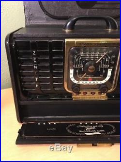 Vintage Zenith Transoceanic Wave Magnet Clipper 8G005YTZ1 AM SW Radio