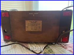 Vintage Zenith Tube Radio 6D030-Z Eames Wood Cabinet AM Powers On Not Working