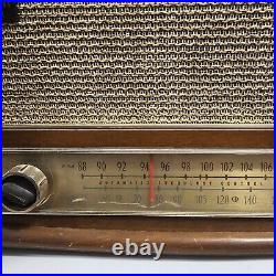 Vintage Zenith Tube Radio AM/FM Phono Input Model G730 Wood WORKS