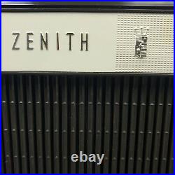 Vintage Zenith Tube Radio J506C AM 1960's MCM Black Tabletop Tested Working
