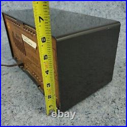 Vintage Zenith Tube Radio J506C AM 1960's MCM Black Tabletop Tested Working