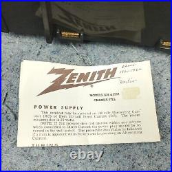 Vintage Zenith Tube Radio J506C AM 1960's MCM Black Tabletop Tested Working
