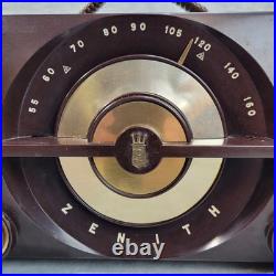 Vintage Zenith Tube Radio J615 Broadcast Band Radio & Phono 6 Tube 1950s WORKS