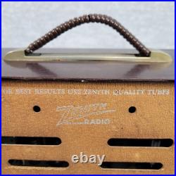 Vintage Zenith Tube Radio J615 Broadcast Band Radio & Phono 6 Tube 1950s WORKS
