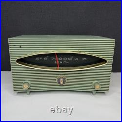 Vintage Zenith Tube Radio Model A615F Plastic Aqua FOR PARTS/REPAIR