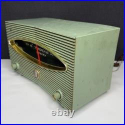 Vintage Zenith Tube Radio Model A615F Plastic Aqua FOR PARTS/REPAIR