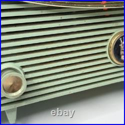Vintage Zenith Tube Radio Model A615F Plastic Aqua FOR PARTS/REPAIR