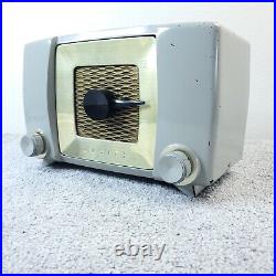 Vintage Zenith Tube Radio Model H615 Bakelite AM Tabletop Gray 1950's MCM Works