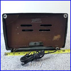 Vintage Zenith Tube Radio Model H615 Bakelite AM Tabletop Gray 1950's MCM Works