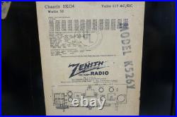 Vintage Zenith Tube Radio S-19493 Model K526Y Bakelite 1953 Vintage Zenith Tube Radio S-19493 Model K526Y Bakelite 1953