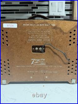 Vintage Zenith Tube Radio Trans-Oceanic Style Bakelite Portable Powers On