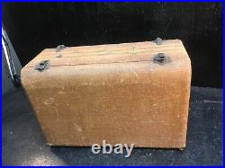 Vintage Zenith Tube Radio Wood Luggage Suit Case 15in x 6in x 9in Working
