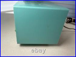 Vintage Zenith Twilite Model E514 Blue Teal Clock Radio MCM Prop