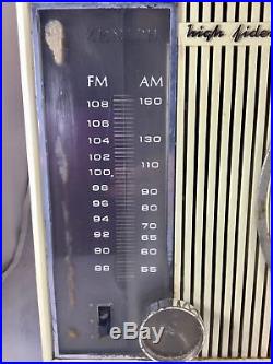 Vintage Zenith X337 Table Top Tube Radio AM FM High Fidelity Working