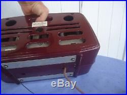 Vintage awa radiola valve radio restored working burgundy bakelite art deco