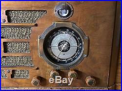 Vintage c. 1938 Knight Tabletop Tube Radio Model #46AE 108K