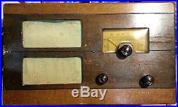 Vintage japan japanese Wood Cabinet TUBE RADIO with case am speaker broken parts