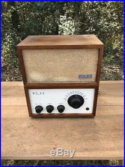 Vintage klh model eight 8 fm tube radio with speaker plays nice