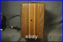 Vintage old Tube Radio Firestone Roamer tweed working condition