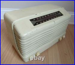 Vintage radio BF GOODRICH tube Model 11-701 AM FM KC bakelite RARE cream 1950