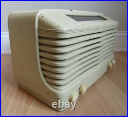 Vintage radio BF GOODRICH tube Model 11-701 AM FM KC bakelite RARE cream 1950