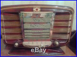 Vintage russian soviet USSR tube radio ZVEZDA 54 analog french SNR EXCELSIOR