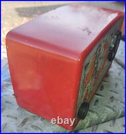 Vintage scarce 1950 Working RED Arvin Hopalong Cassidy Radio Receiver
