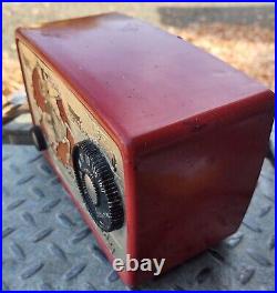 Vintage scarce 1950 Working RED Arvin Hopalong Cassidy Radio Receiver