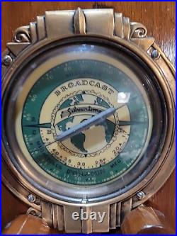 Vintage-silvertone-broadcast-tombstone-tube Radio-tested