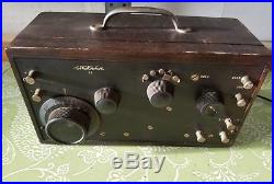 Vintage tube radio Crosley # 51 Regenerative Receiver with 2 tubes
