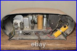 Vintage zenith deluxe tube radio alarm clock bakelite MCM