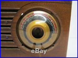 Vtg 1930s Art Deco Emerson Tube Radio BW231 Half Mae West Ingraham Cabinet As Is