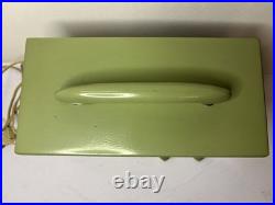 Vtg 1930s Emerson Bullseye Tube Radio Green Works! Art Deco MCM 8CW-334-2