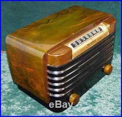 Vtg 1940's Deco BENDIX MODEL 526C Green Black Bakelite CATALIN Tube RADIO