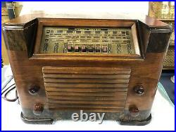 Vtg 1940's Stewart Warner Tube Wood Am Radio Model 207bas