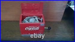 Vtg 1940s MINIATURE COCA COLA COKE COOLER SODA MACHINE CRYSTAL RADIO 2 3/4 inch