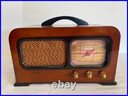 Vtg 1941 Philco 41-220 Table Radio Wood Case Fully Restored Works Face 12x7