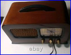 Vtg 1941 Philco 41-220 Table Radio Wood Case Fully Restored Works Face 12x7