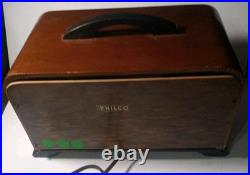 Vtg 1941 Philco 41-220 Table Radio Wood Case Fully Restored Works Face 12x7