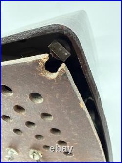 Vtg 1950 Zenith Tube Radio Y723 Bakelite AM/FM MCM Savanna Brown White Powers On