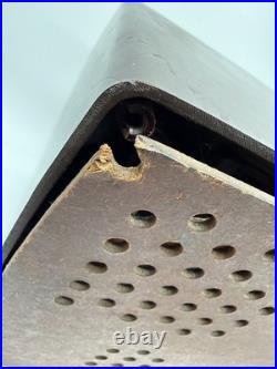 Vtg 1950 Zenith Tube Radio Y723 Bakelite AM/FM MCM Savanna Brown White Powers On