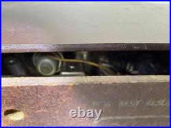 Vtg 1950 Zenith Tube Radio Y723 Bakelite AM/FM MCM Savanna Brown White Powers On