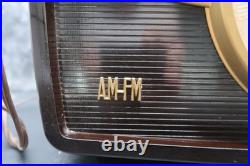 Vtg 1951 RCA Victor 1-R-81 AM FM Tube Radio Livingston Bakelite Works Tunes
