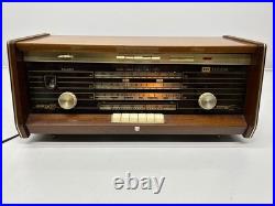 Vtg 1960s Norelco Bi-Ampli Stereo B5X43A/54 AM FM SW Tube Radio Plays As Is